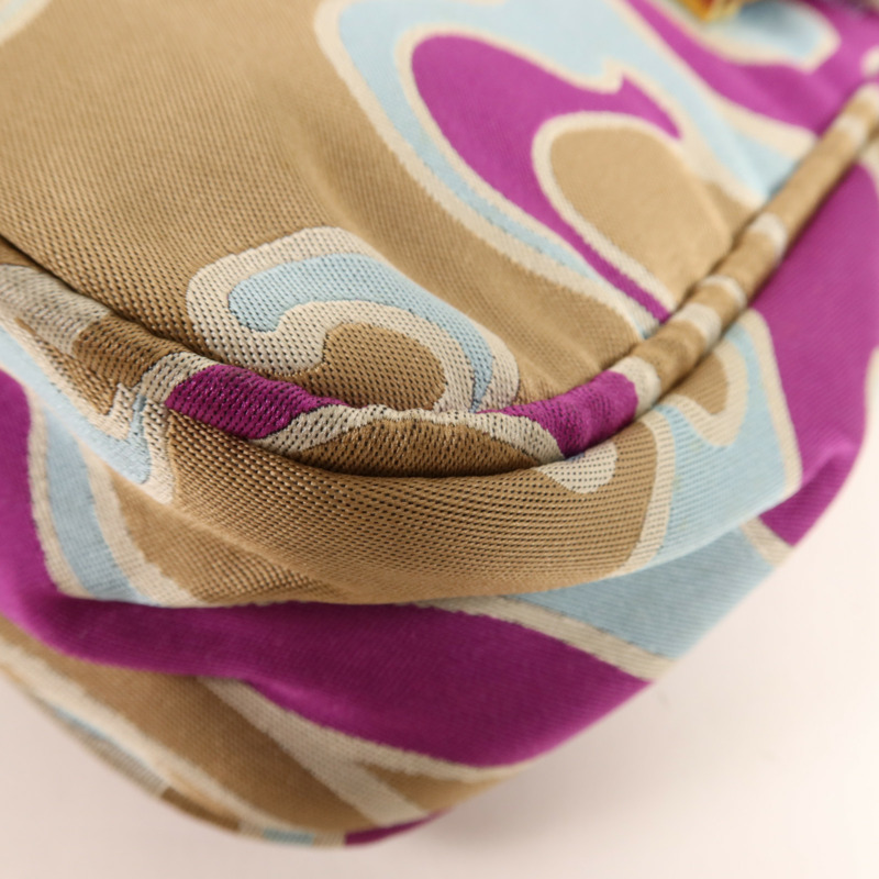 FENDI 帆布Vintage Baguette金扣肩背袋-10