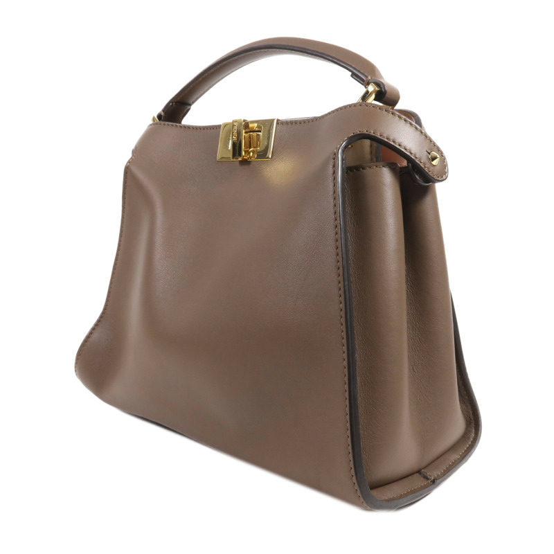 FENDI 牛皮皮革Peekaboo金扣手挽肩背兩用袋-2