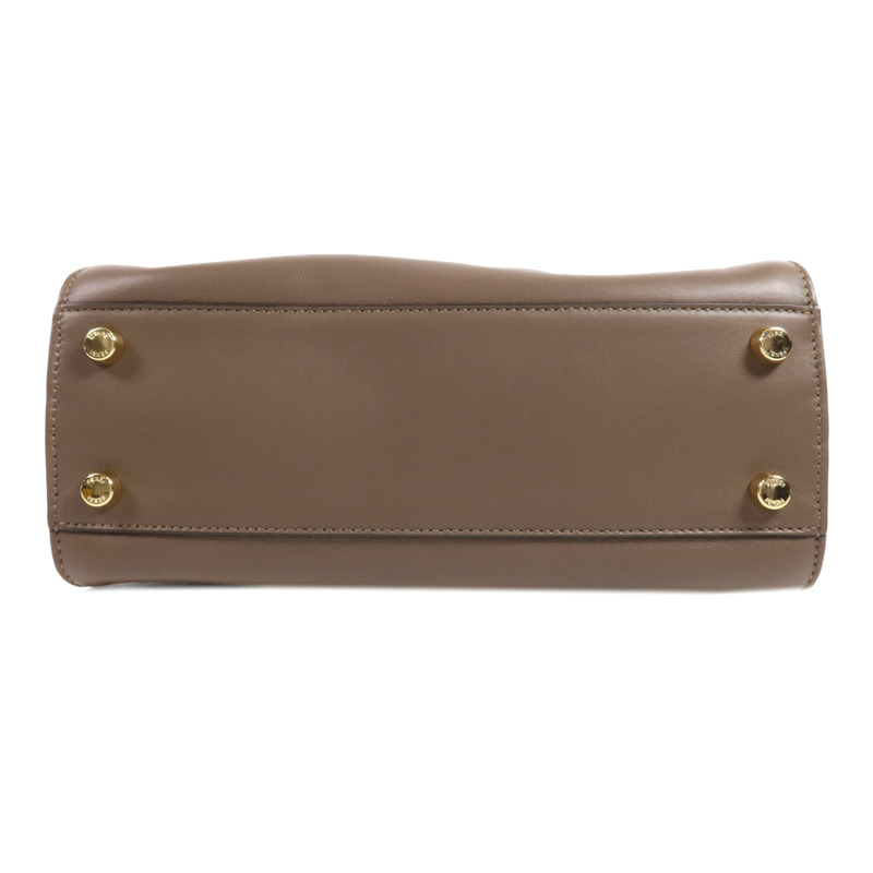 FENDI 牛皮皮革Peekaboo金扣手挽肩背兩用袋-3