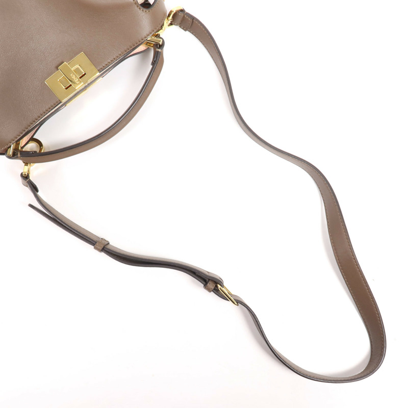 FENDI 牛皮皮革Peekaboo金扣手挽肩背兩用袋-7