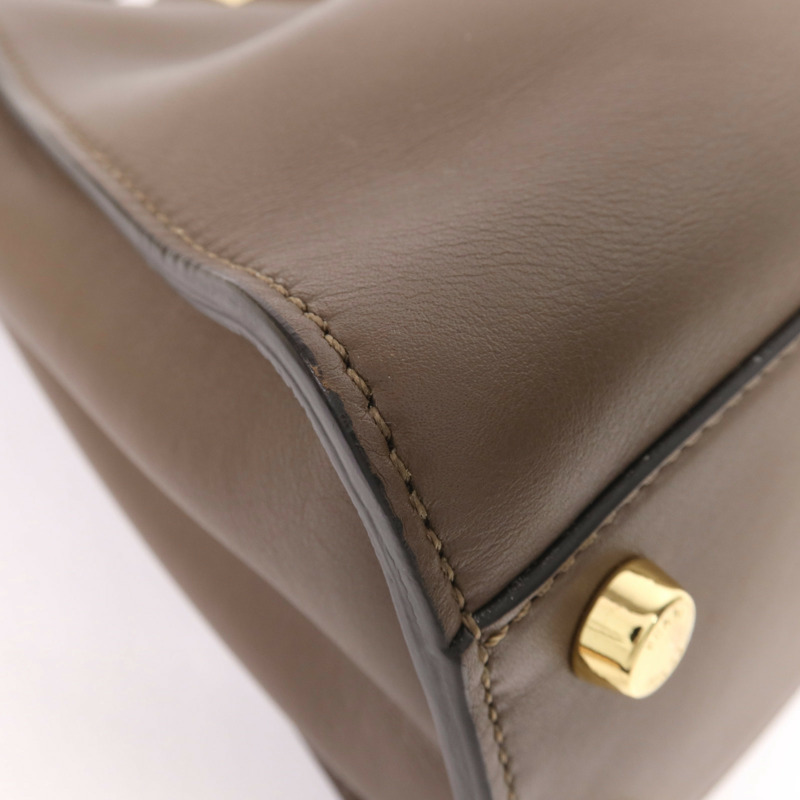 FENDI 牛皮皮革Peekaboo金扣手挽肩背兩用袋-12