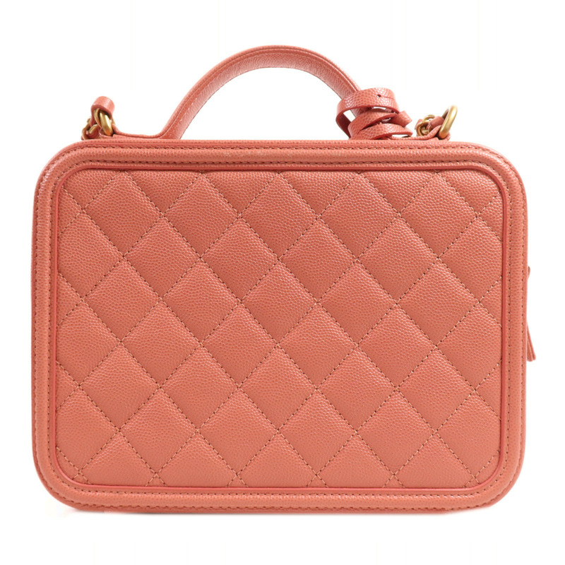 CHANEL 牛皮皮革Vanity Case金扣手挽肩背兩用袋-1