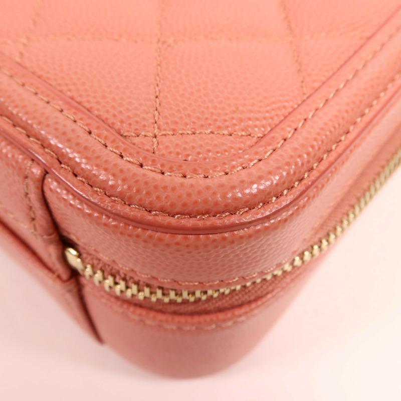 CHANEL 牛皮皮革Vanity Case金扣手挽肩背兩用袋-10