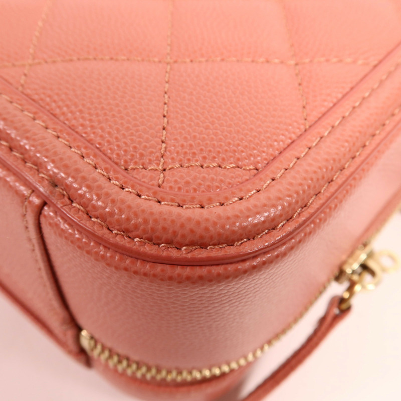 CHANEL 牛皮皮革Vanity Case金扣手挽肩背兩用袋-12