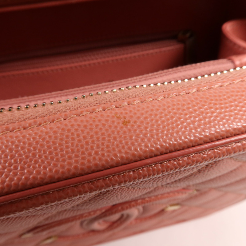 CHANEL 牛皮皮革Vanity Case金扣手挽肩背兩用袋-14