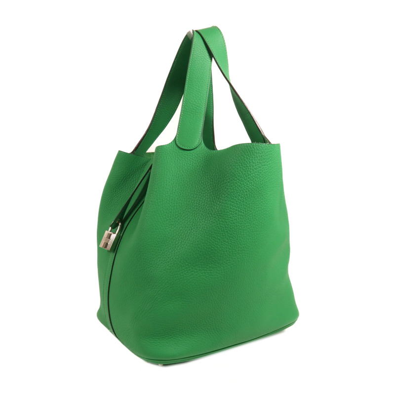 HERMES Clemence皮革Picotin GM銀扣手挽袋-2