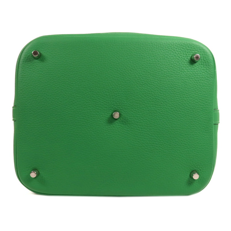 HERMES Clemence皮革Picotin GM銀扣手挽袋-3