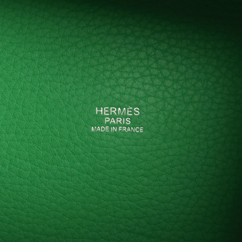 HERMES Clemence皮革Picotin GM銀扣手挽袋-5