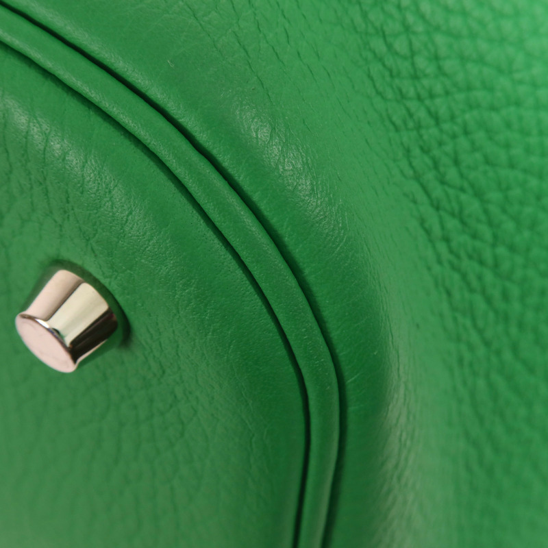 HERMES Clemence皮革Picotin GM銀扣手挽袋-10