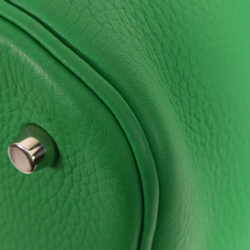 HERMES Clemence皮革Picotin GM銀扣手挽袋-12