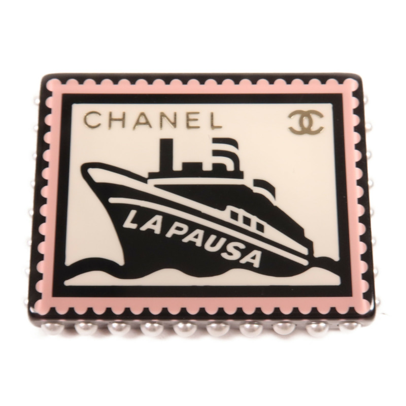 CHANEL PVC Brooch金扣胸針-0