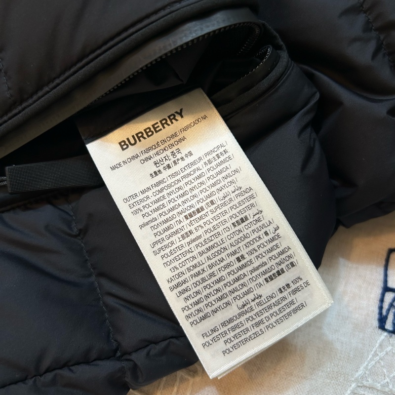 BURBERRY英國男款黑色羽絨外套S-13