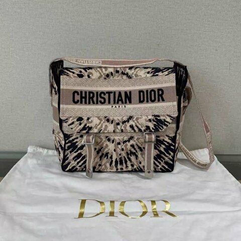 DIOR 萬花筒刺繡斜背郵差肩背斜背包 28*25*12 99新配件塵袋