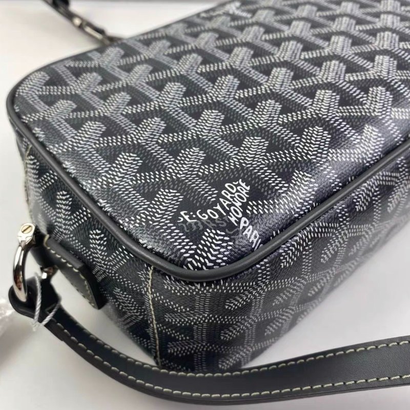 Goyard CAP VERT 灰色老花小號 肩背斜背相機包 99新配件塵袋-3