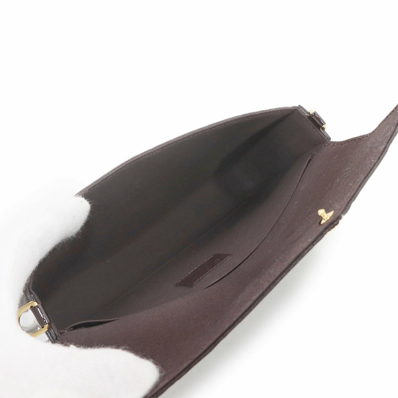 路易威登 Monogram Vernis Pochette Felicie 鏈條錢包,紫紅色皮革款,M61267-6