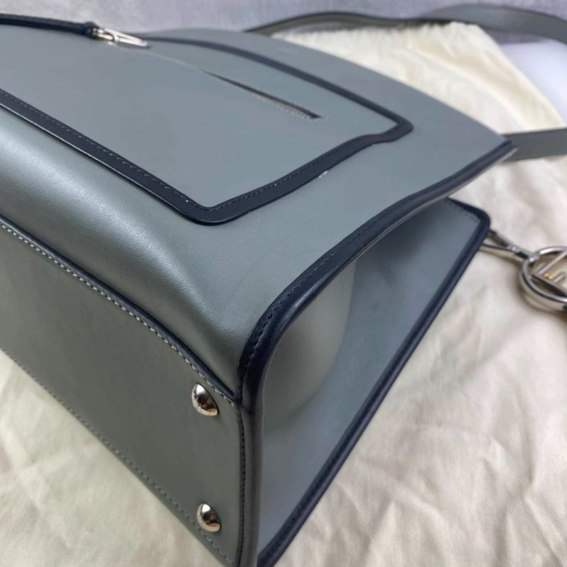 ️Fendi Runaway 深灰色牛皮中號托特包 99新 配件塵袋-5