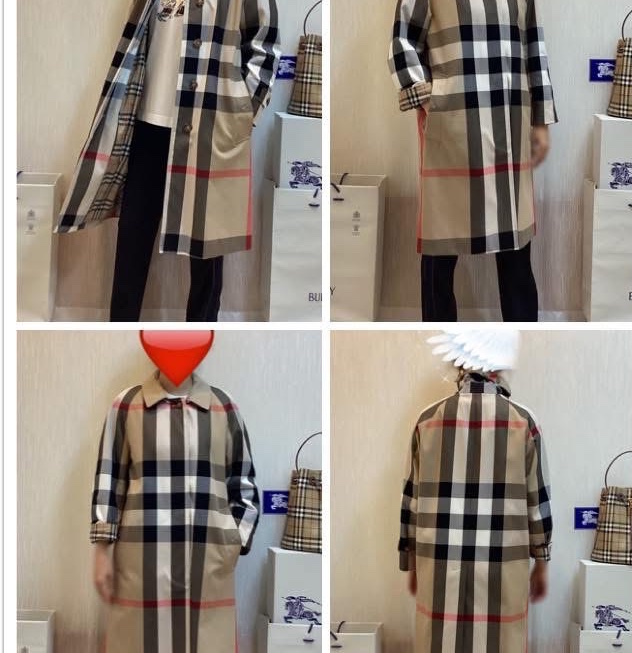 BURBERRY英國格紋卡姆登風衣UK6-1