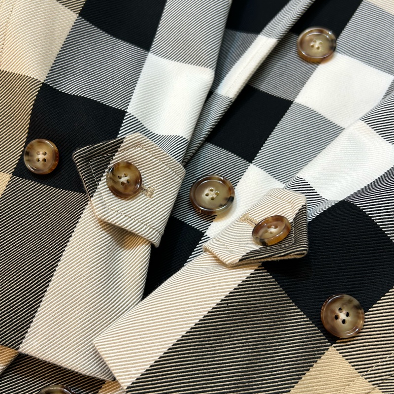 BURBERRY英國格紋卡姆登風衣UK6-6