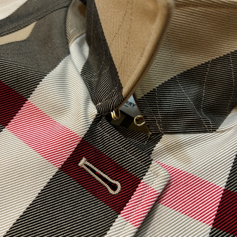 BURBERRY英國格紋卡姆登風衣UK6-9