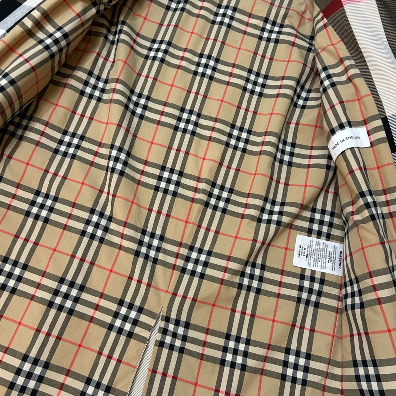 BURBERRY英國格紋卡姆登風衣UK6-13