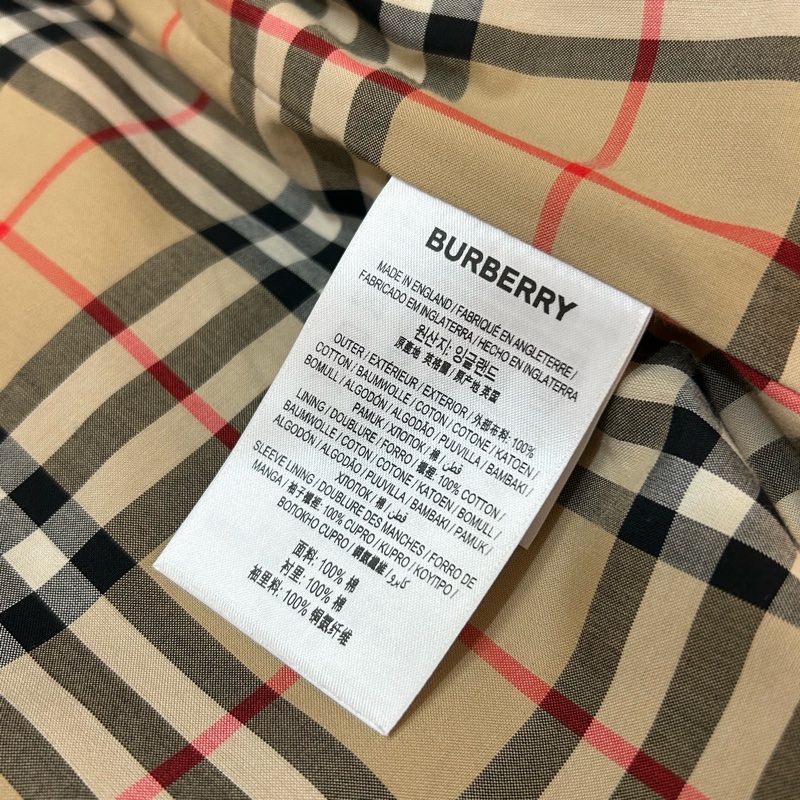 BURBERRY英國格紋卡姆登風衣UK6-16