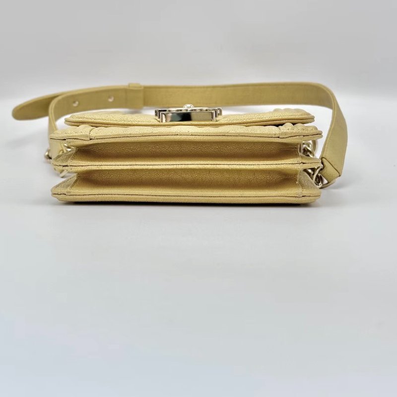 CHANEL 荔枝牛皮Leboy 鍊條包 16.5*20*6 98新配件保卡塵袋-3