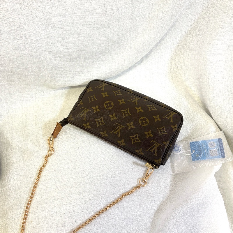 LV經典老花Monogram Pochette麻將包 單肩包-1