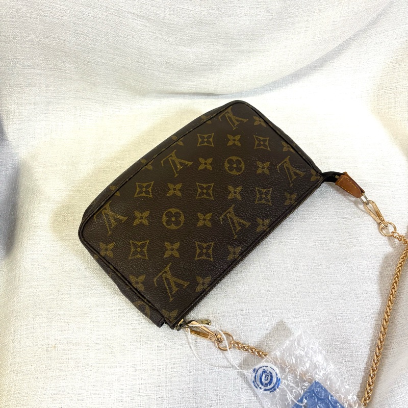 LV經典老花Monogram Pochette麻將包 單肩包-2