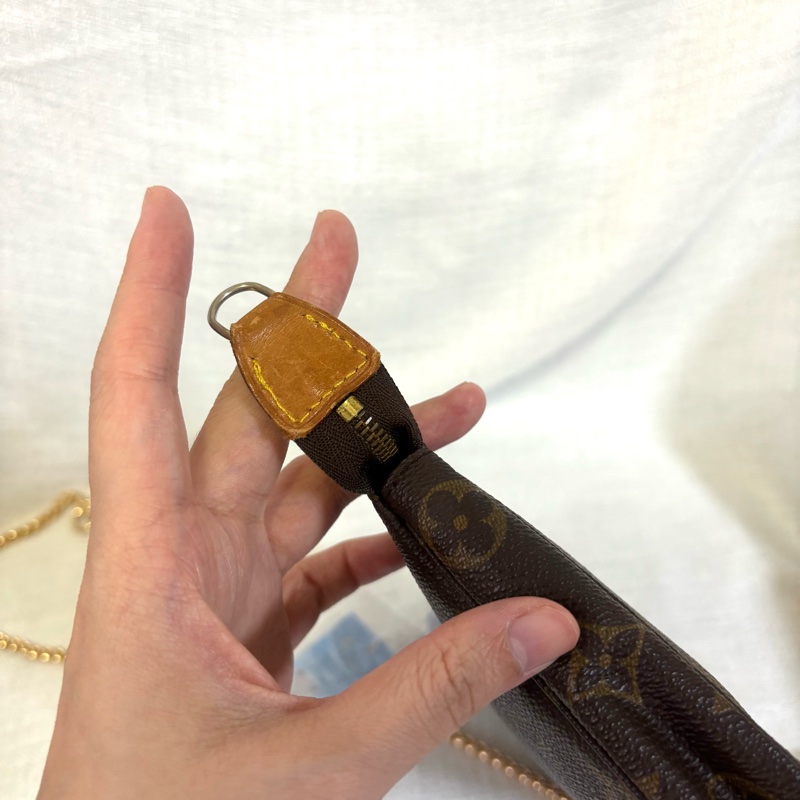 LV經典老花Monogram Pochette麻將包 單肩包-3