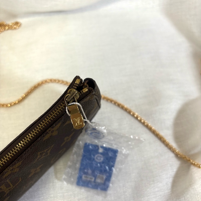 LV經典老花Monogram Pochette麻將包 單肩包-5