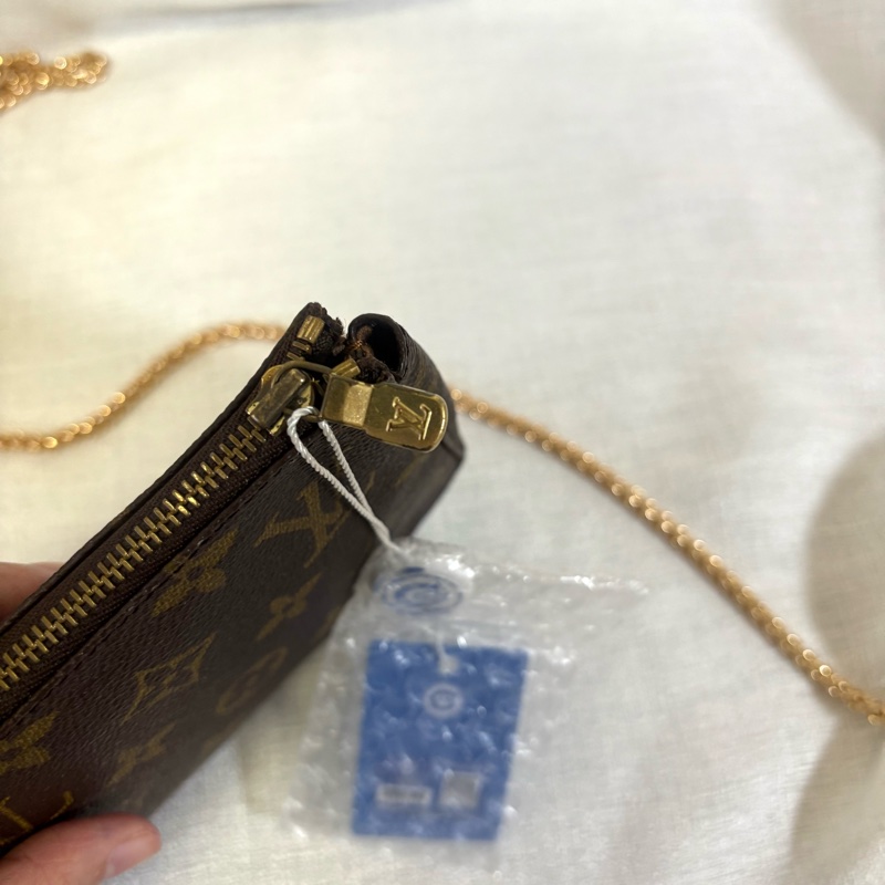 LV經典老花Monogram Pochette麻將包 單肩包-6