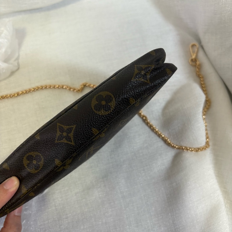 LV經典老花Monogram Pochette麻將包 單肩包-10