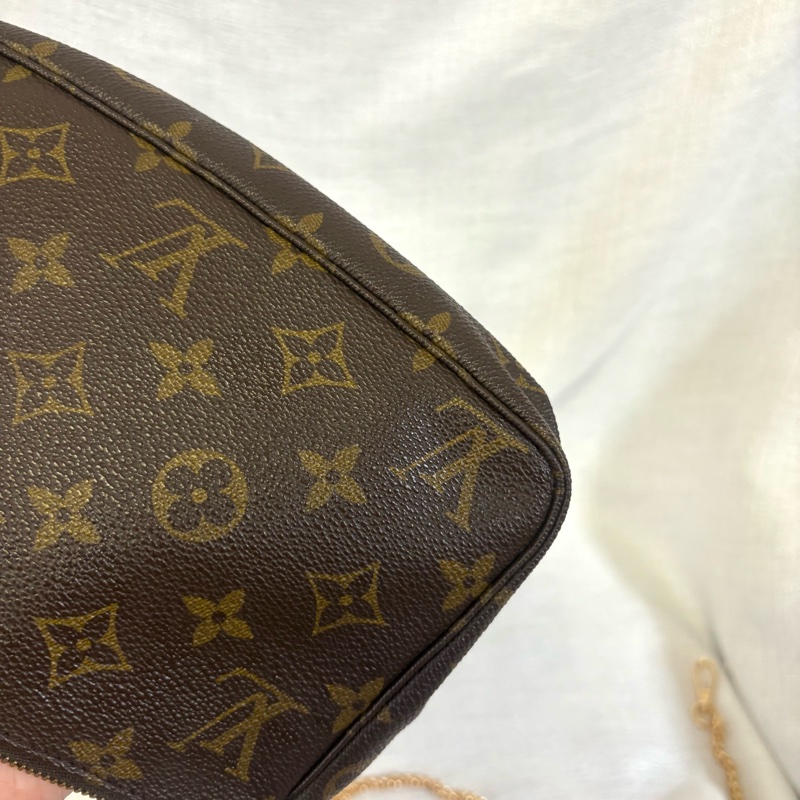 LV經典老花Monogram Pochette麻將包 單肩包-12