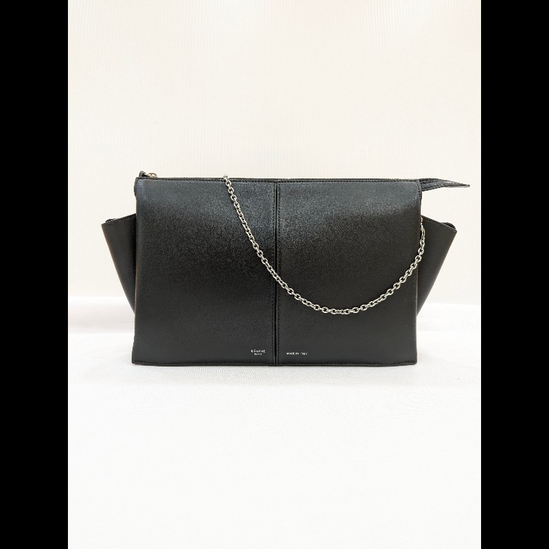 莉亞精品♡Celine 全皮三折鏈條晚宴包 二手美包-0