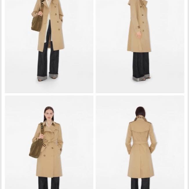 BURBERRY英國蜜色長風衣UK8-1