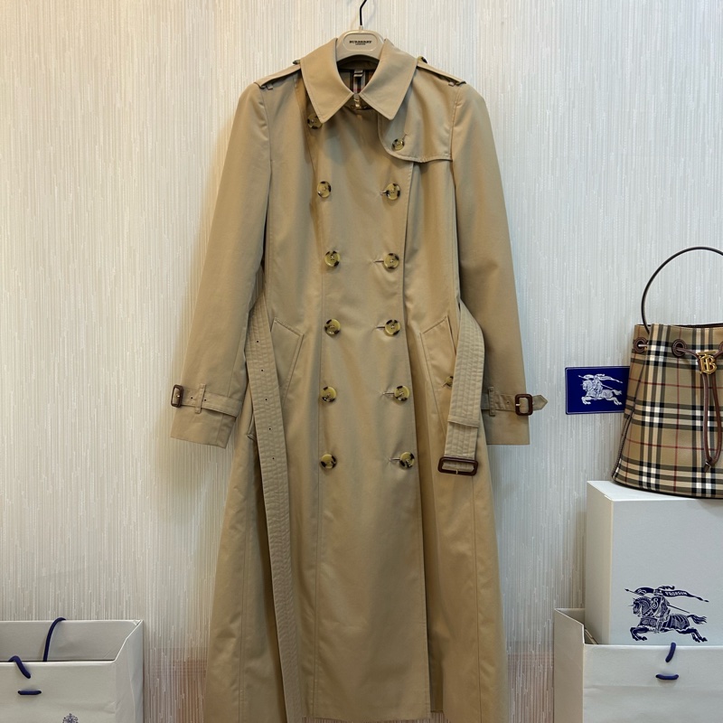BURBERRY英國蜜色長風衣UK8-3