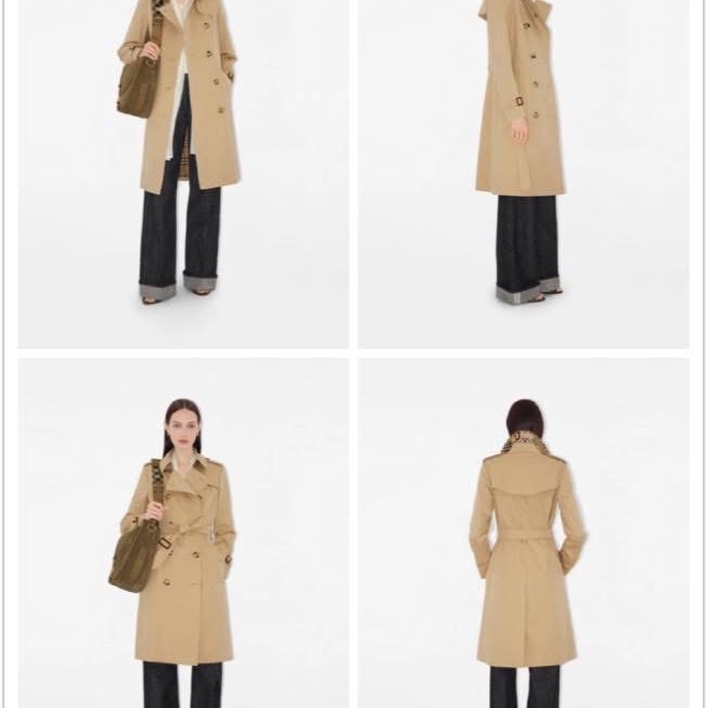 BURBERRY英國蜜色長風衣UK8-3