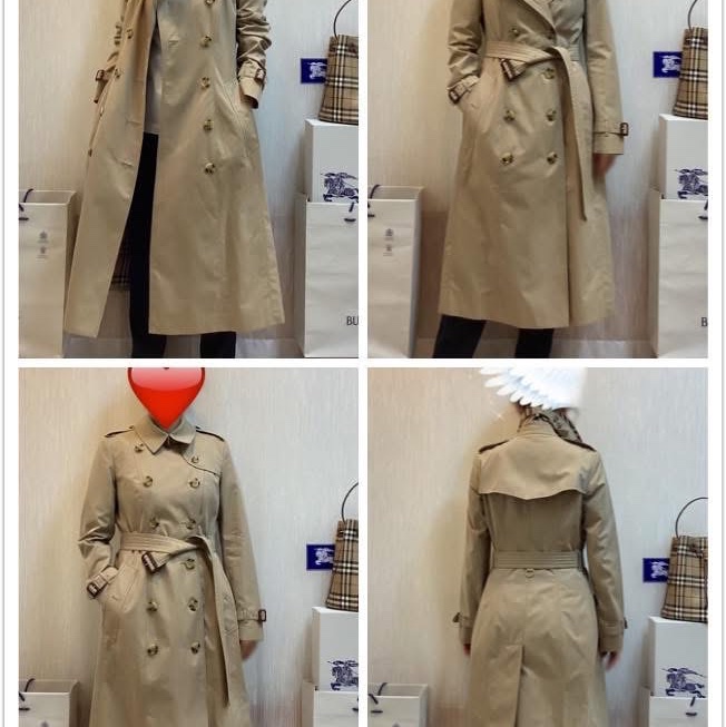 BURBERRY英國蜜色長風衣UK8-4