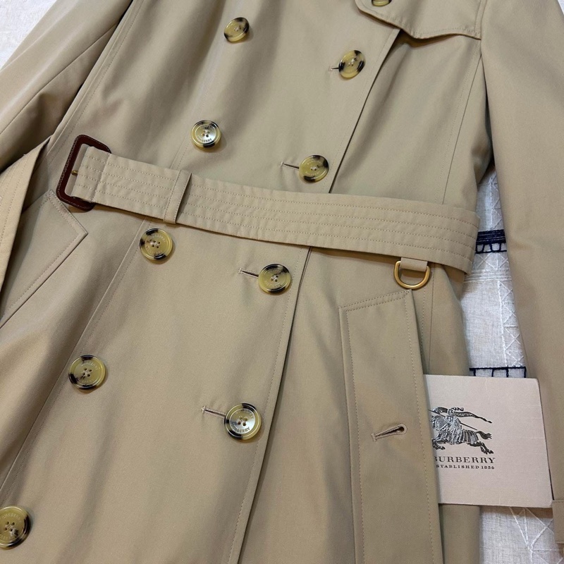 BURBERRY英國蜜色長風衣UK8-9