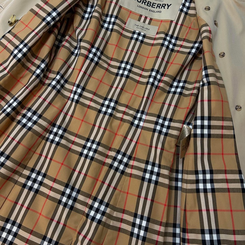 BURBERRY英國蜜色長風衣UK8-13