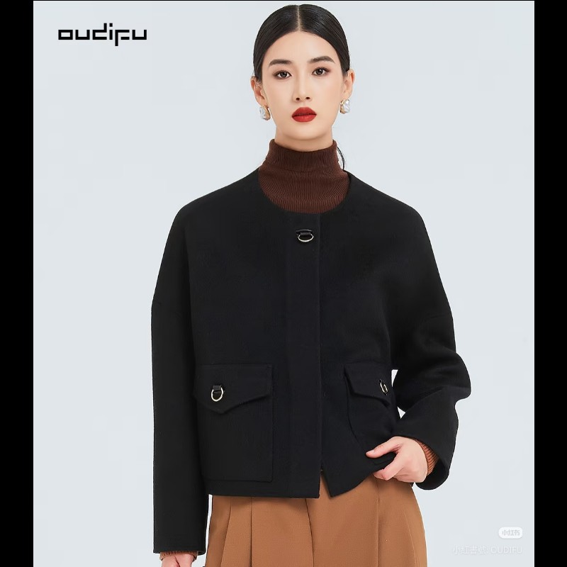 莉亞精品♡Hermes 無領落肩短版外套 尺碼36 近新美品-2