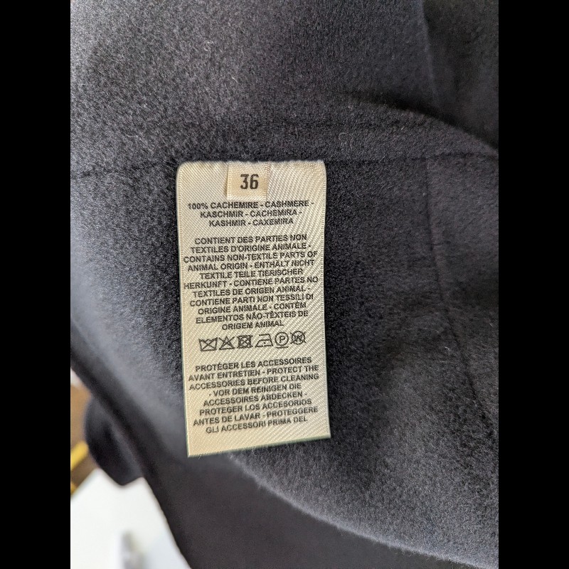 莉亞精品♡Hermes 無領落肩短版外套 尺碼36 近新美品-6