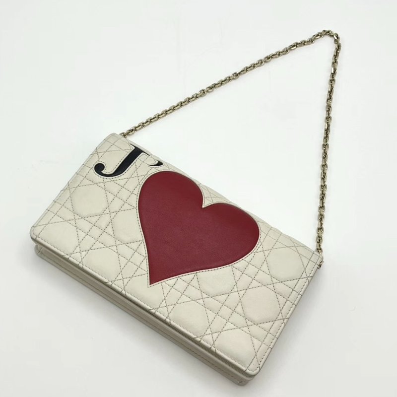 DIOR 白金情人節限定三合一woc肩背斜背鏈條包 21.5*13*3 98新配件塵袋-2