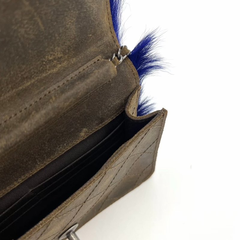 CHANEL秀款皮草woc肩背斜背包19.5*13*5 98新配件塵袋保卡-1