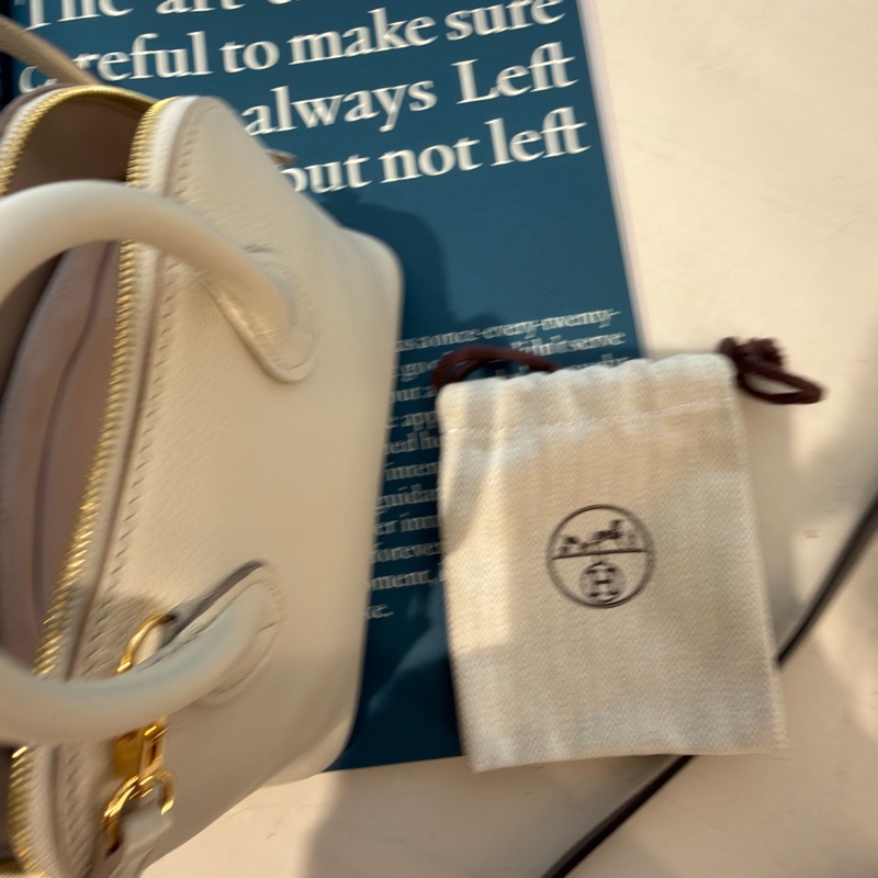 Hermes mini bolde BL冰川白❤️🔥購證❤️🔥盒袋防塵-8