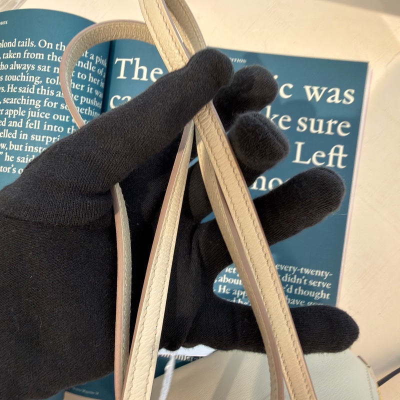 Hermes mini bolde BL冰川白❤️🔥購證❤️🔥盒袋防塵-19