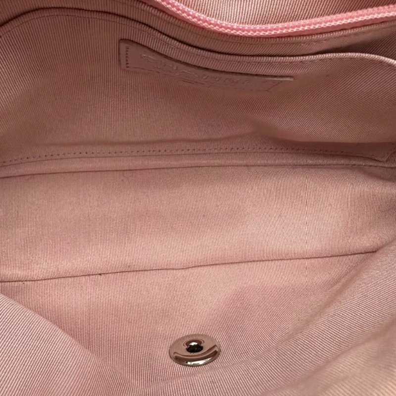 CHANEL 藍粉毛呢CF中號肩背鍊條包25*15*6 99新配件塵袋-1