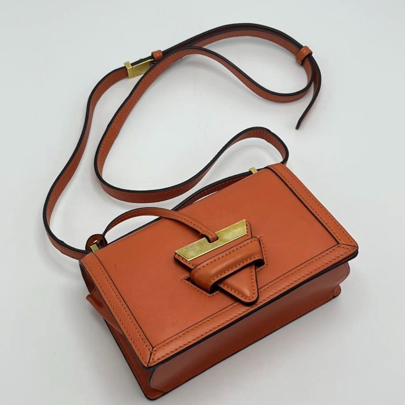LOEWE 橘色巴塞羅那三角肩背斜背包19*12*7 98新配件塵袋-4