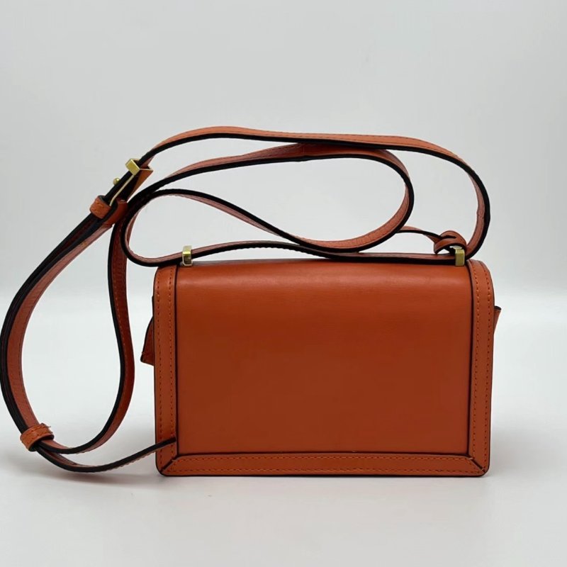 LOEWE 橘色巴塞羅那三角肩背斜背包19*12*7 98新配件塵袋-5