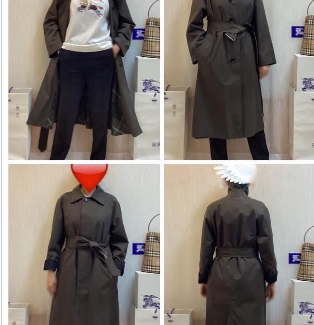 BURBERRY英國深棕色格紋馬術騎士雙面穿風衣UK2-1